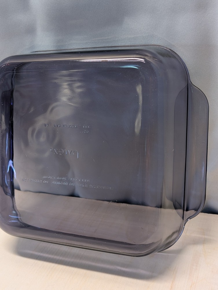 Pyrex Vision Ware Amethyst Baking Dish 8x8 Inch Square Casserole Pre-owned