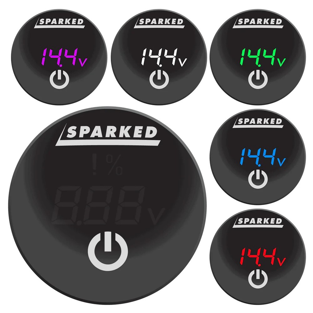 Sparked Innovations DC Voltmeter with Onboard Capacitive Touch Switch