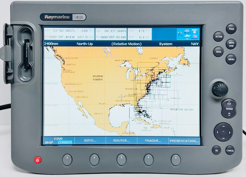 Raymarine C120 Chartplotter Radar Sonar Head Unit