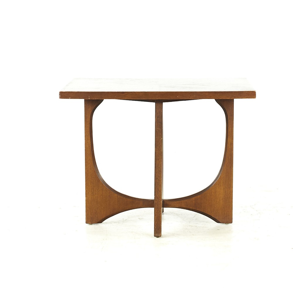 Broyhill Brasilia Mid Century Walnut Square Side Table