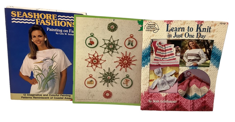 6 Knit And Crochet Patterns Books Various Designs