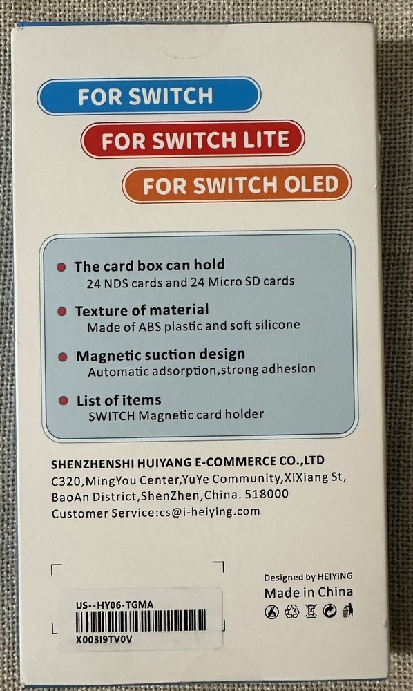 GAME CARD CASE for NINTENDO SWITCH GAMES Micro SD Memory Holds 48 Card Solts
