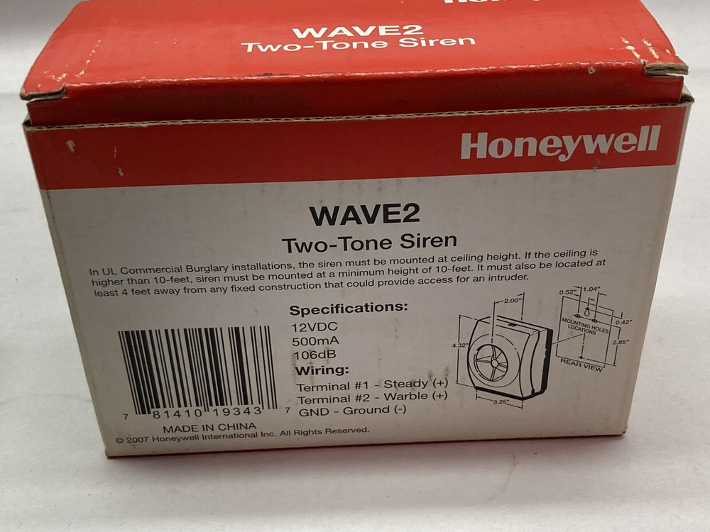 Honeywell,Wave2,Two Tone Siren