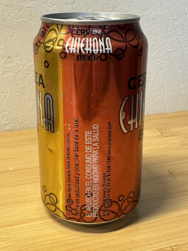 Cerveza Chichona - Empty Beer Can Bottom Opened