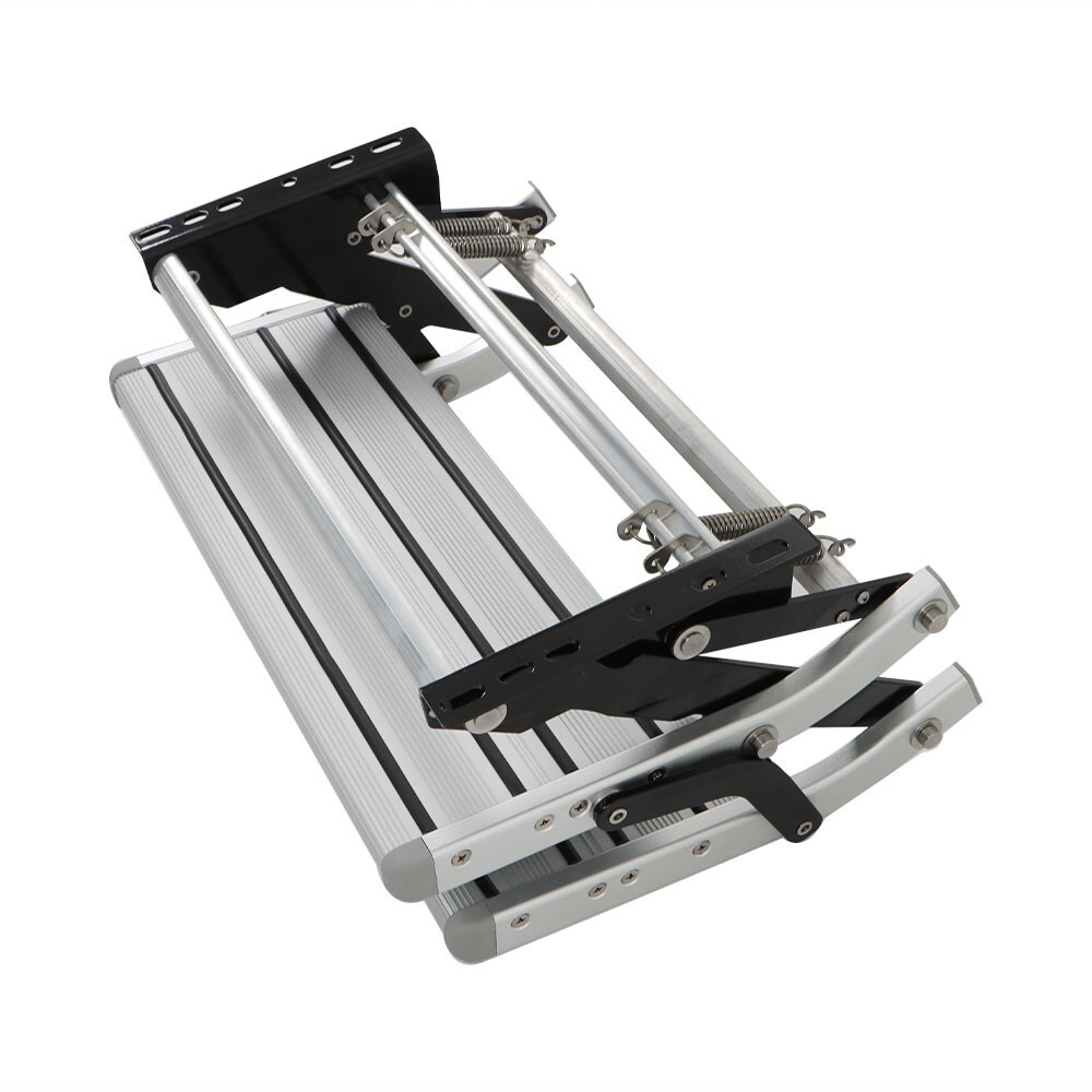 LABLT Two Step Camper Platform Steps Stair Manual Pull Out Retractable Anti-Slip