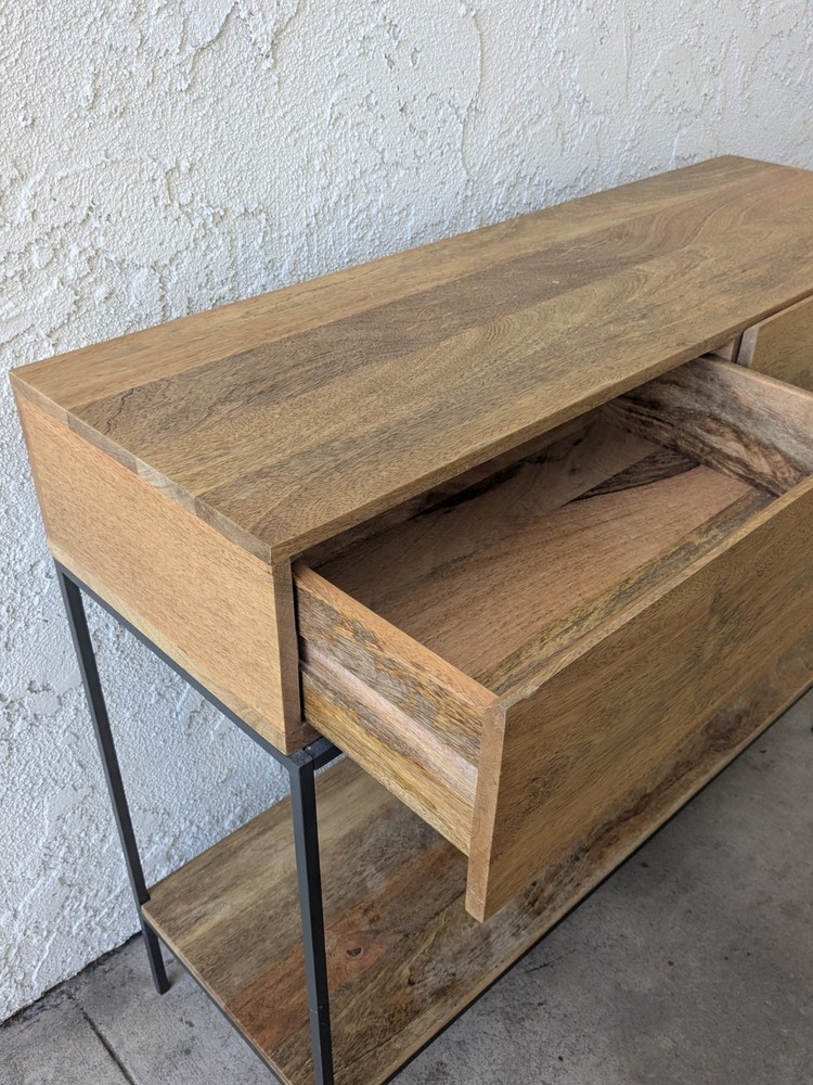 west elm industrial Console Media Entryway Sofa Sideboard Table