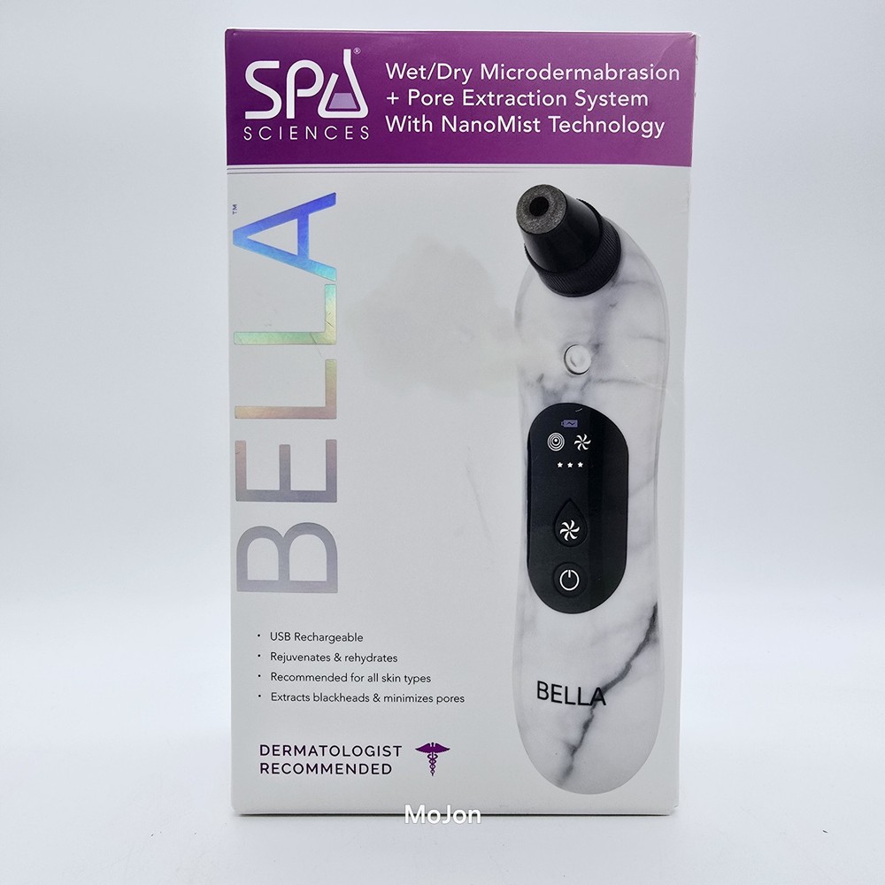 BELLA 3-in-1 Microderm Pore Extractor & Micro Mister White Marble