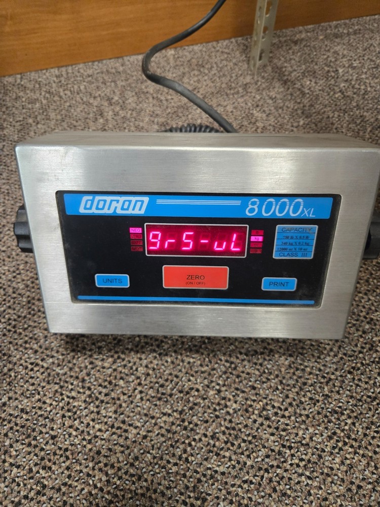 Doron 8000XL Digital Scale Indicator Screen