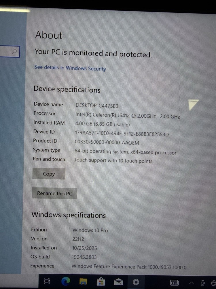 Windows POS terminal 15” touch screen