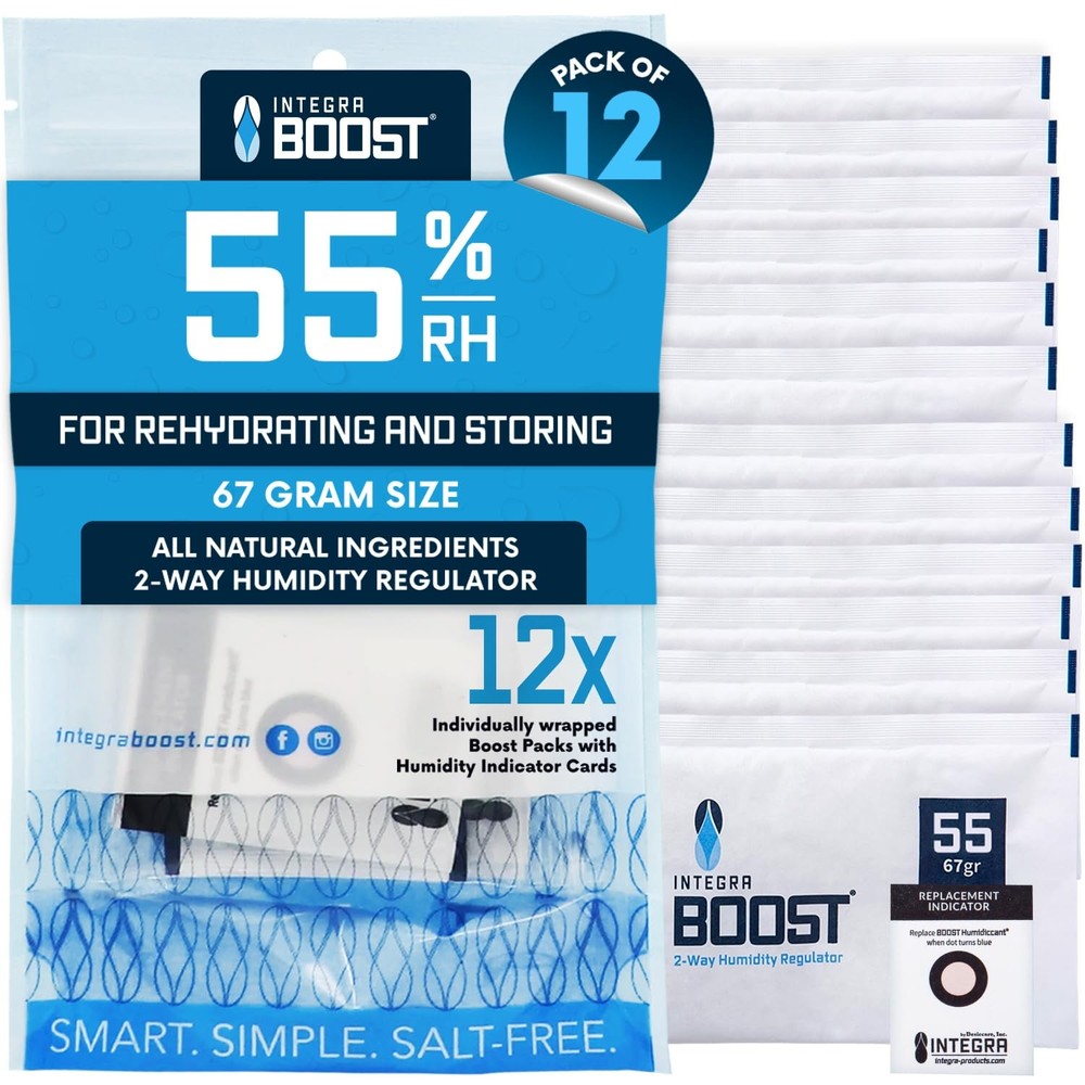 Integra Boost - 55% RH Level - 67 Gram Size - Two-Way Humidity Control Pack -