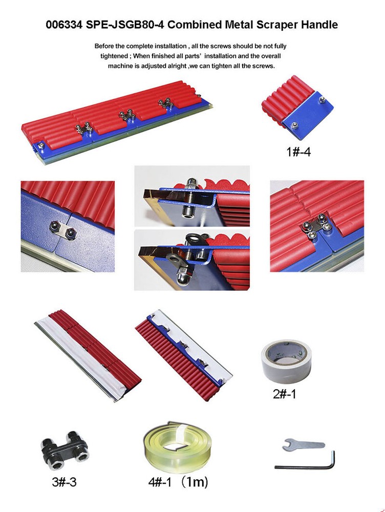 TECHTONGDA SPE-JSGB80-4 Units Combined Metal Scraper Set Simple Installation