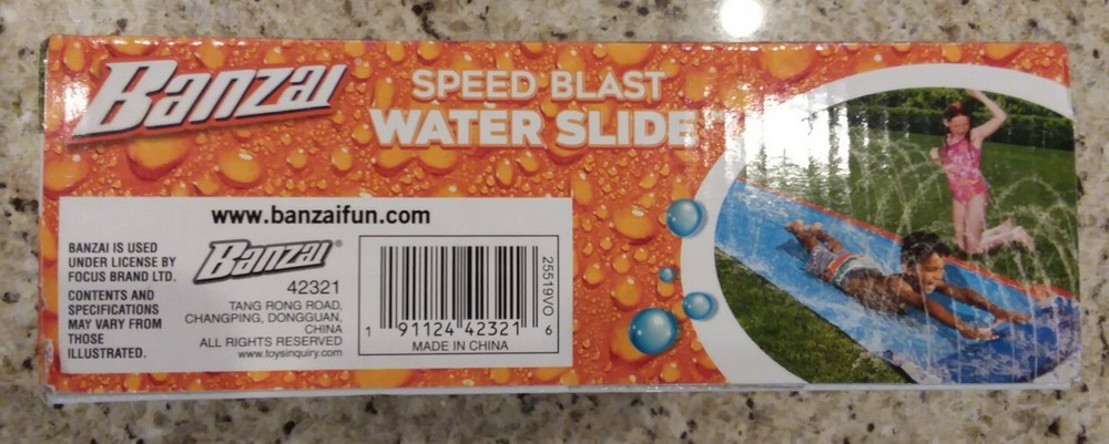 Banzai Speed Blast Water Slide Sku #5