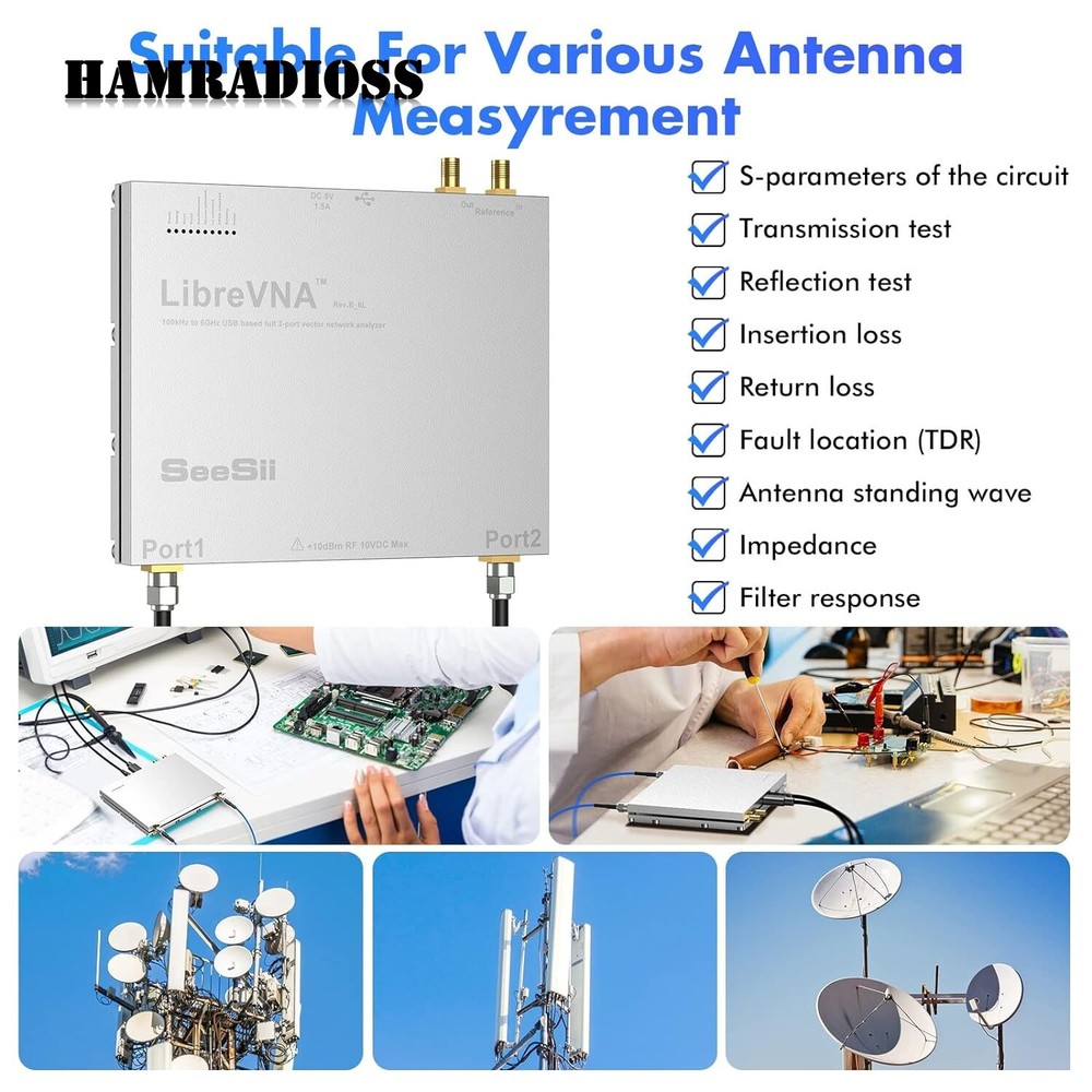 LibreVNA 2.0 Upgraded Version 100kHz-6GHz Portable Vector Network Analyzer USB