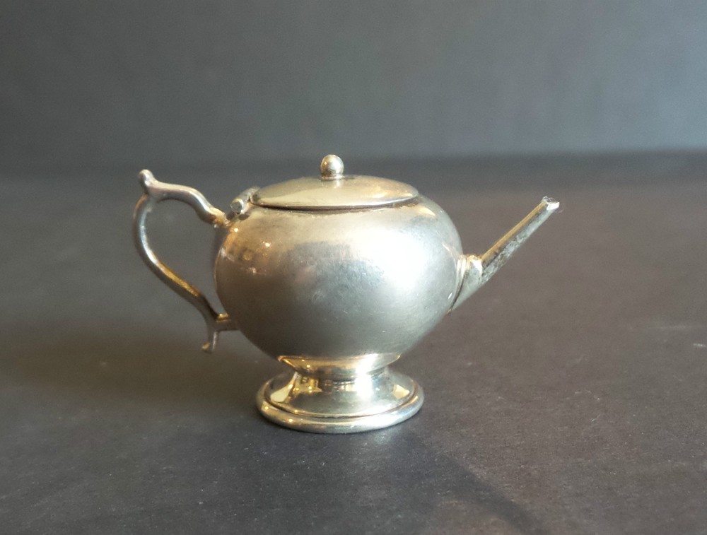 NICE VINTAGE ENGLISH STERLING SILVER MINIATURE 3-PC. COFFEE / TEA SET