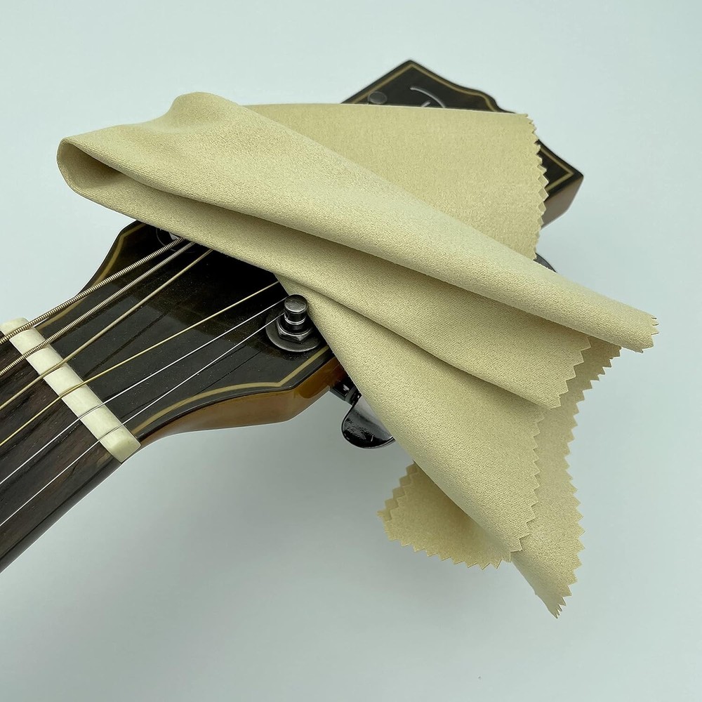 Versatile Yellow Microfiber Cloths for Musical Instruments - 12"x12" 6-Pack