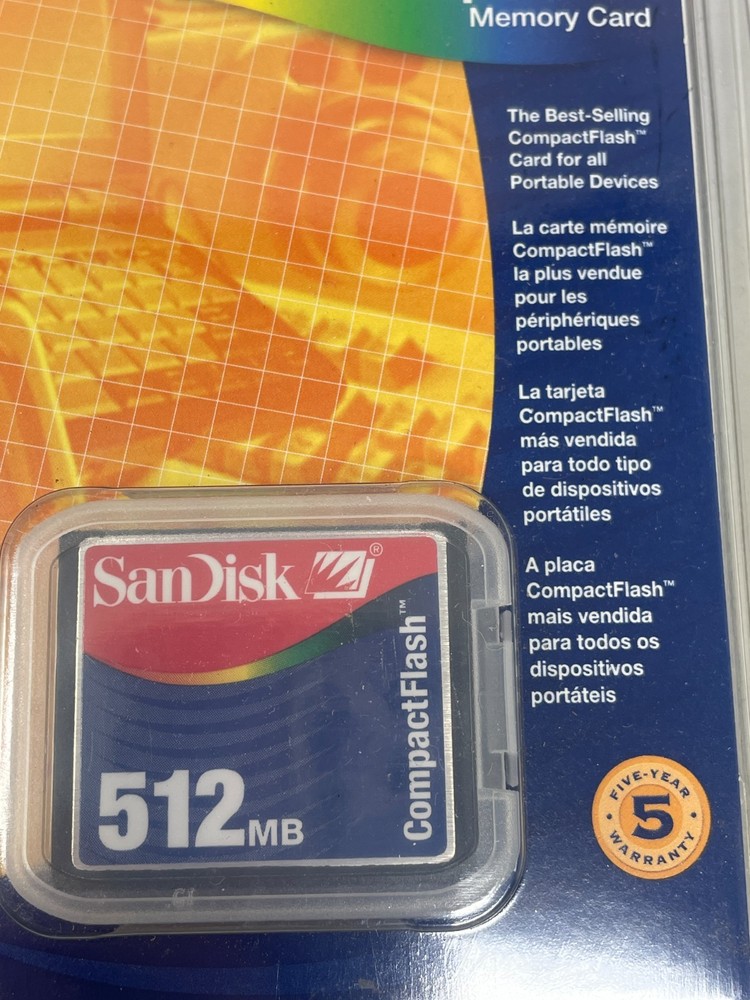 SanDisk CompactFlash Memory Card New in Package