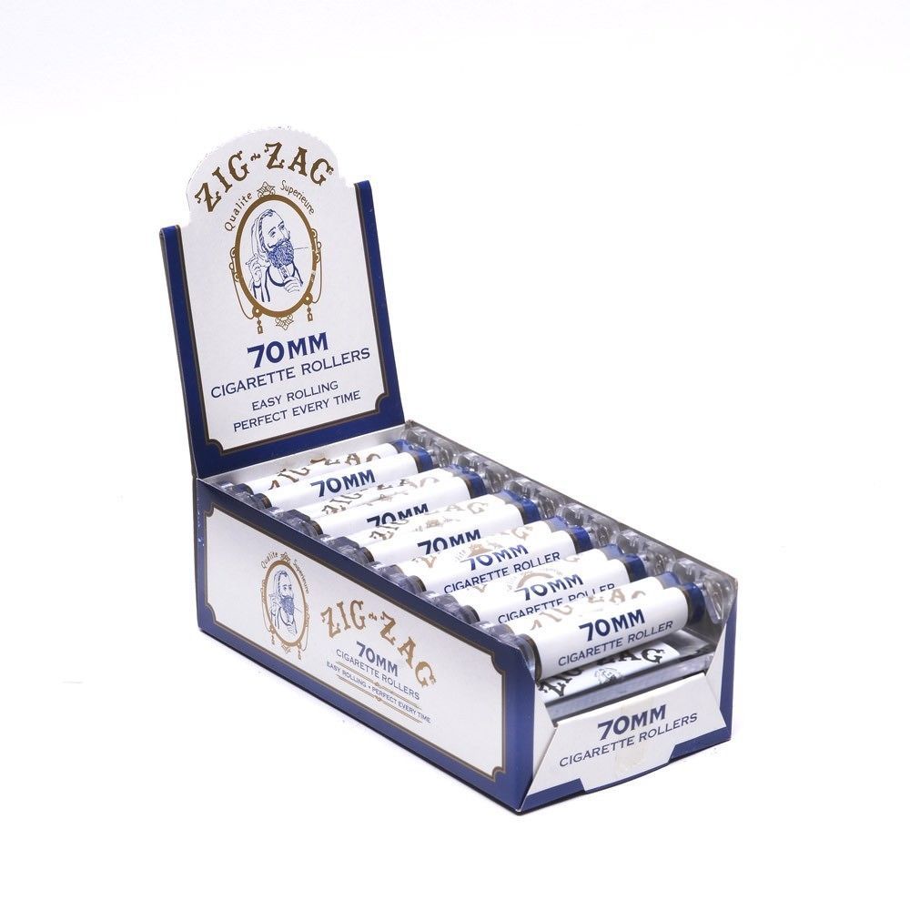 Zig-Zag 70MM White - 1 ROLLER - Machine Zig Zag Roll Papers Rolling