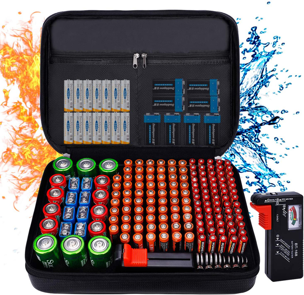 Battery Organizer Storage Case Fireproof Explosionproof Carry Container Bag Box