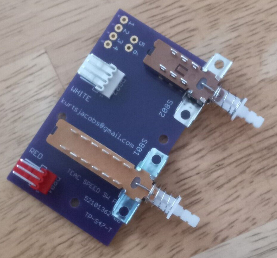 TEAC X-2000R 'drop-in' replacement for the Speed switch assembly