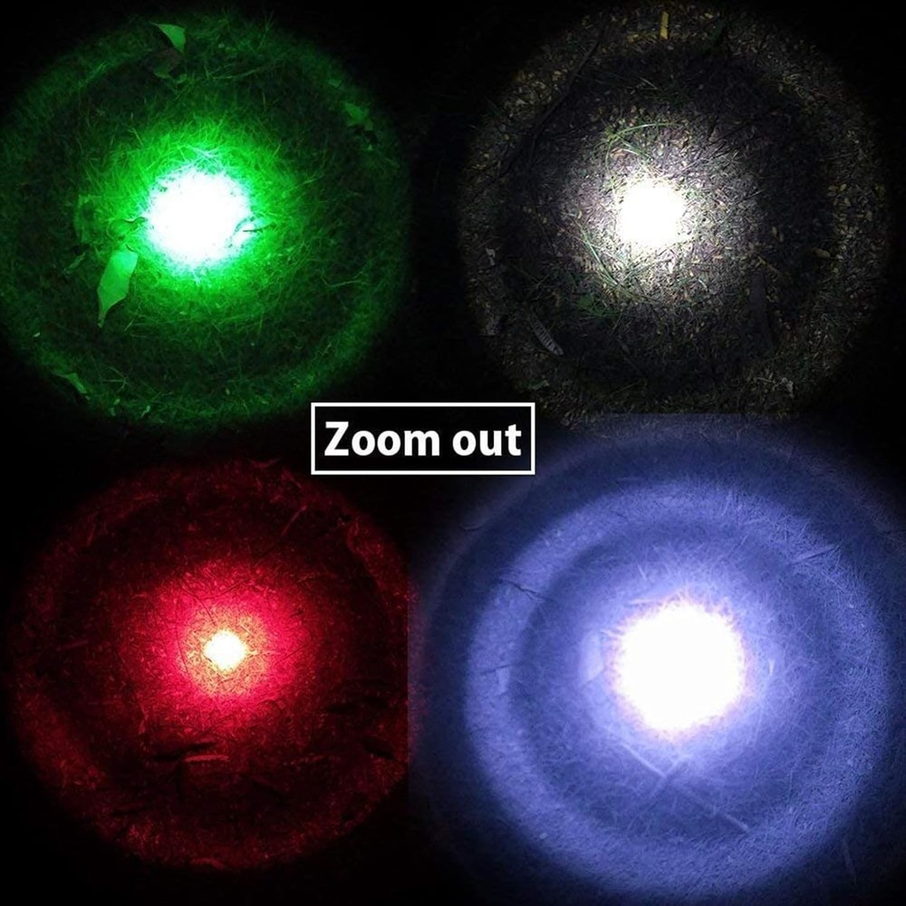 Spot & Flood Modes Hunting Flashlight with Multiple Mounts