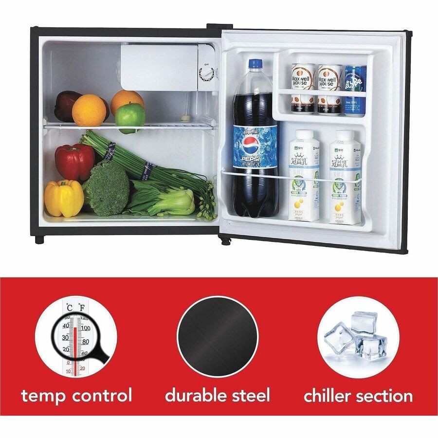 Lorell LLR72311 Compact Refrigerator 1.6 Cu.ft Black