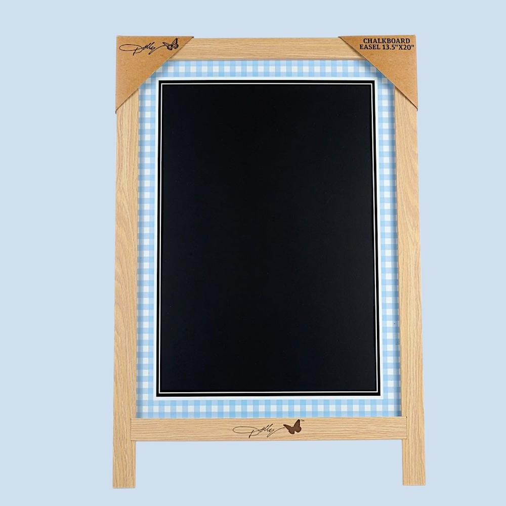 13.5X20" Dolly Parton Rectangular Checkered Easel Chalkboard - NEW