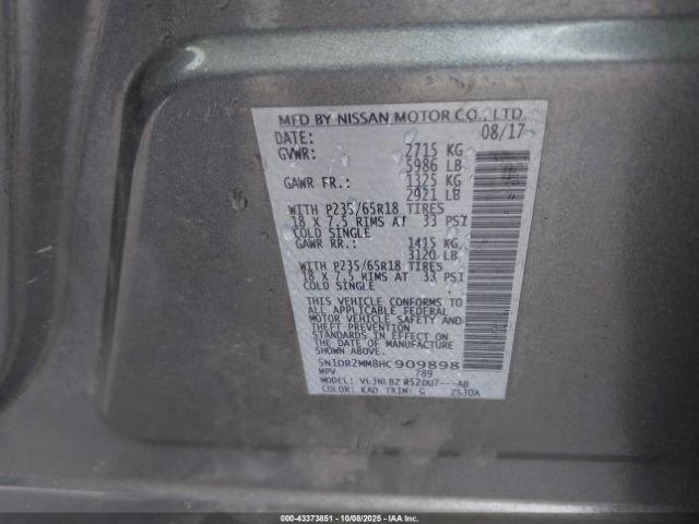 Speedometer Cluster MPH Fits 17 PATHFINDER 4866138