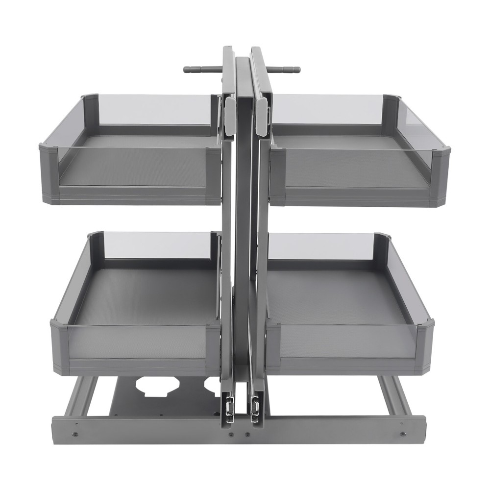 Blind Corner Pull Out Pantry Racks Left&Right Open Min Opening 14.57" W/4 Basket