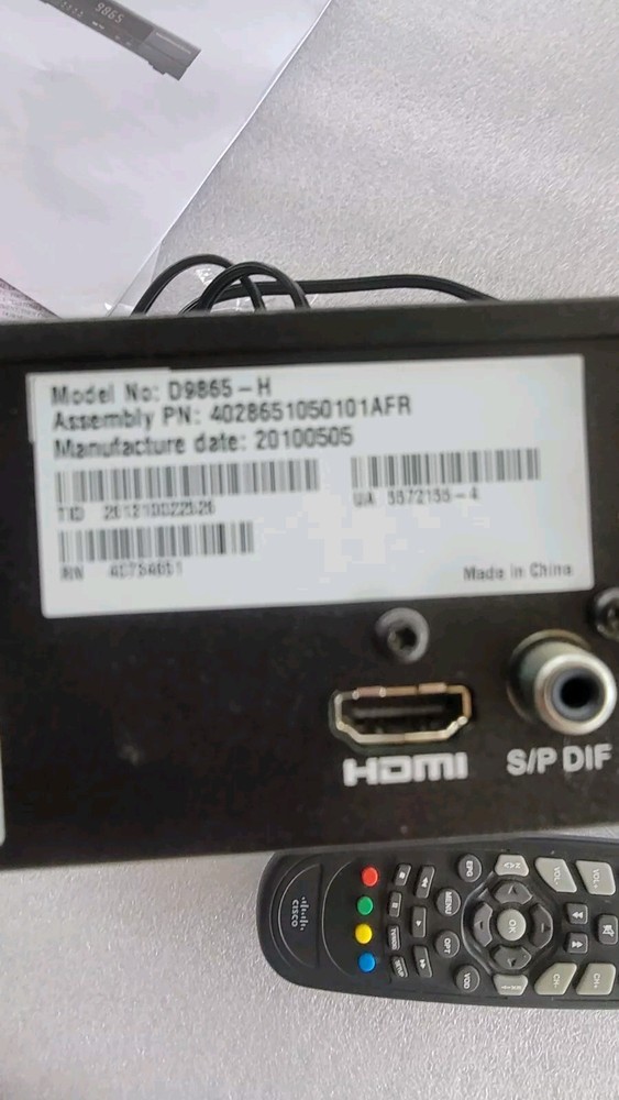 Cisco D9865-H Satellite Receiver WITH REMOTE & MANUAL