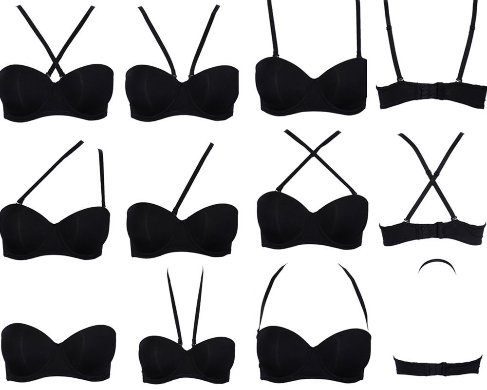 Super Boost Push up Bra Thick Padded Support Add 2 Cup Strapless Lingerie BCD