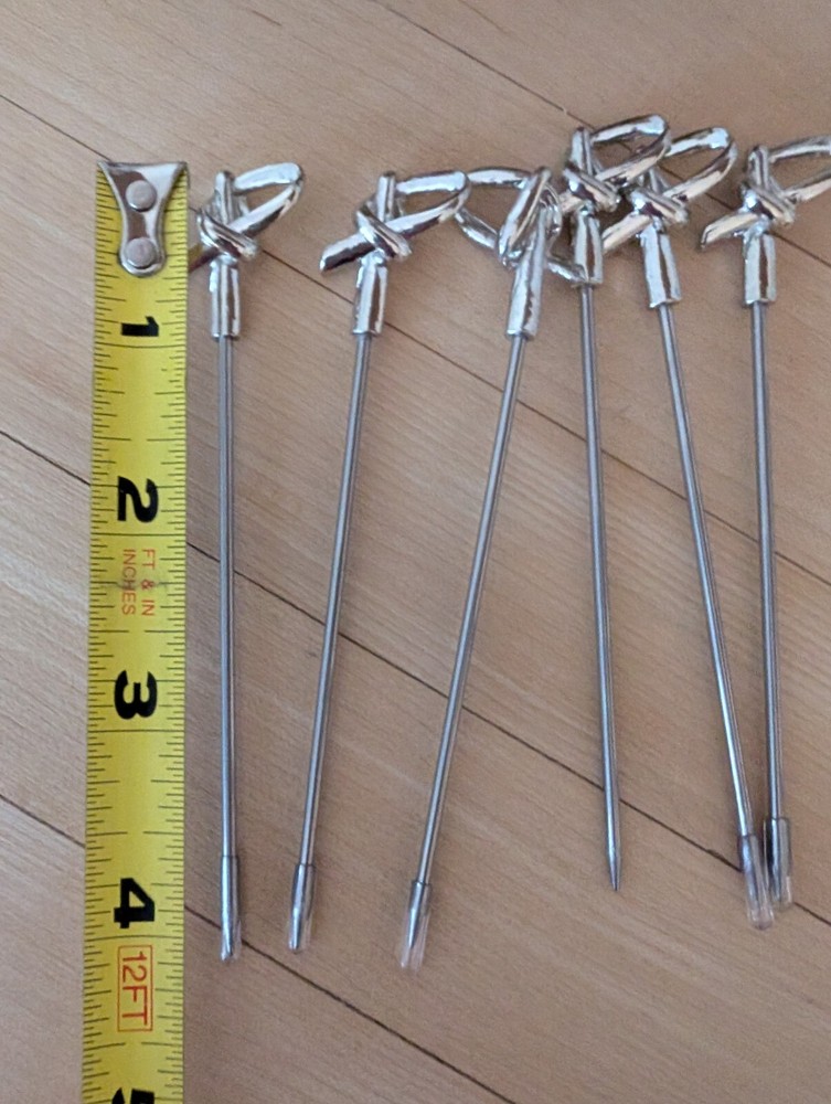 6 Pcs Stainless Steel Cocktail Appetizer Sticks
