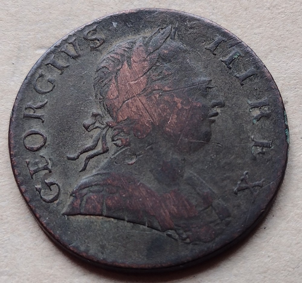 George III, regal halfpenny 1774