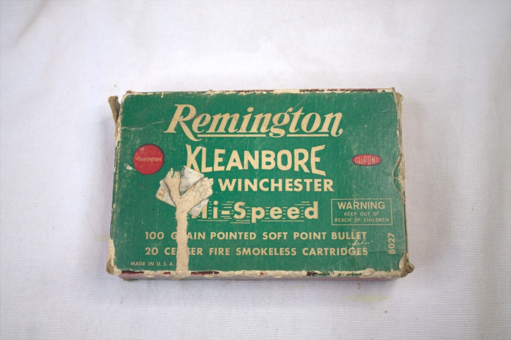 Kleanbore .270 Winchester ammo Shell Box EMPTY Vintage 100 Grain soft Point
