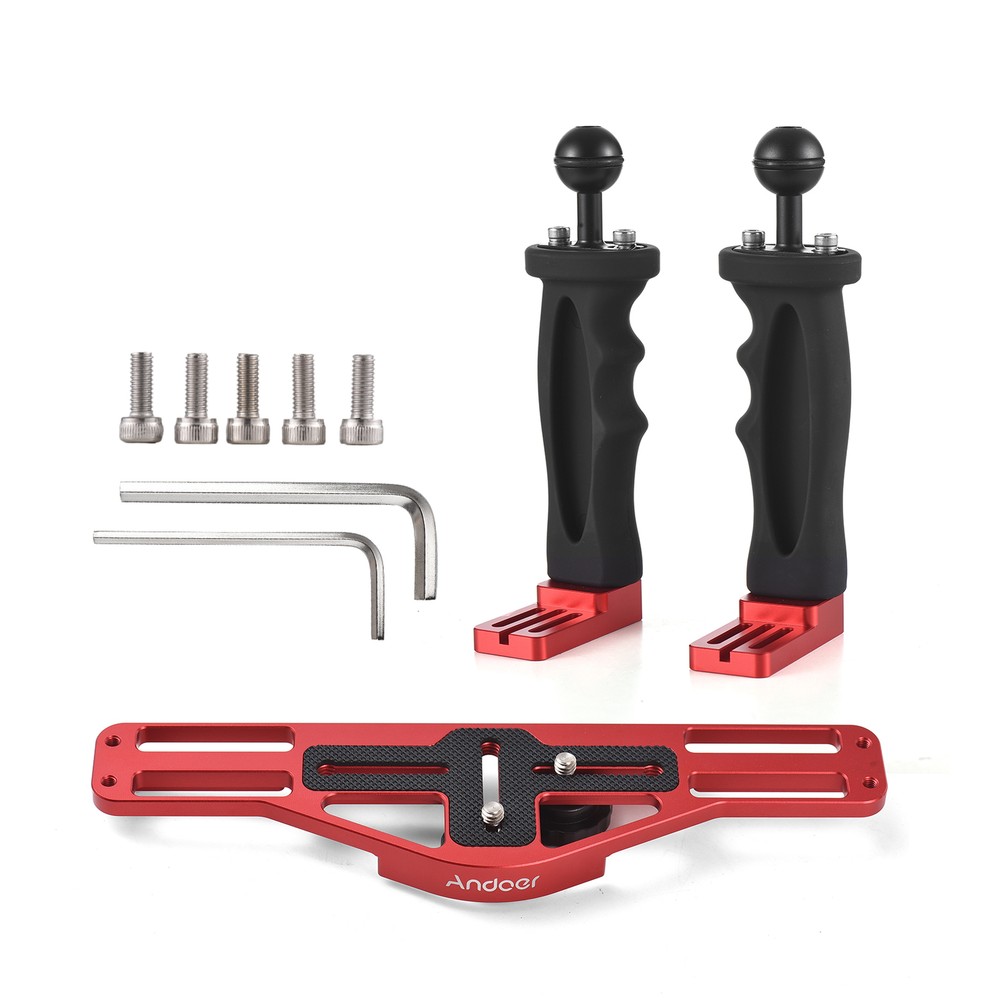 Dual Handle Diving Rig Handheld Underwater Tray Stabilizer Q5Y3