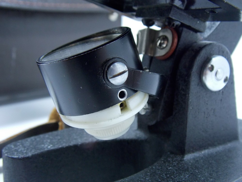 Vintage Sans & Streiffe No. 511 Lighted Microscope with Leather Case & Tools