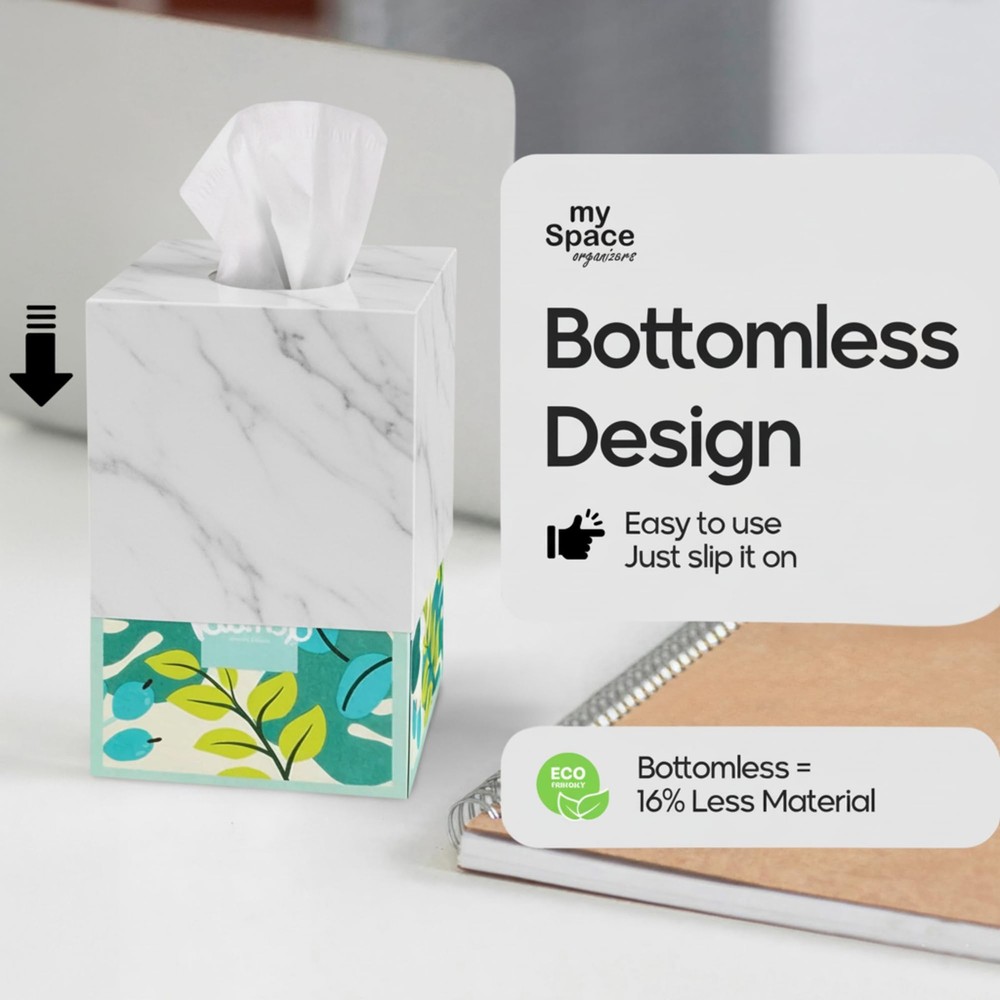 Tissue Box Cover Holder Square Marble Square,