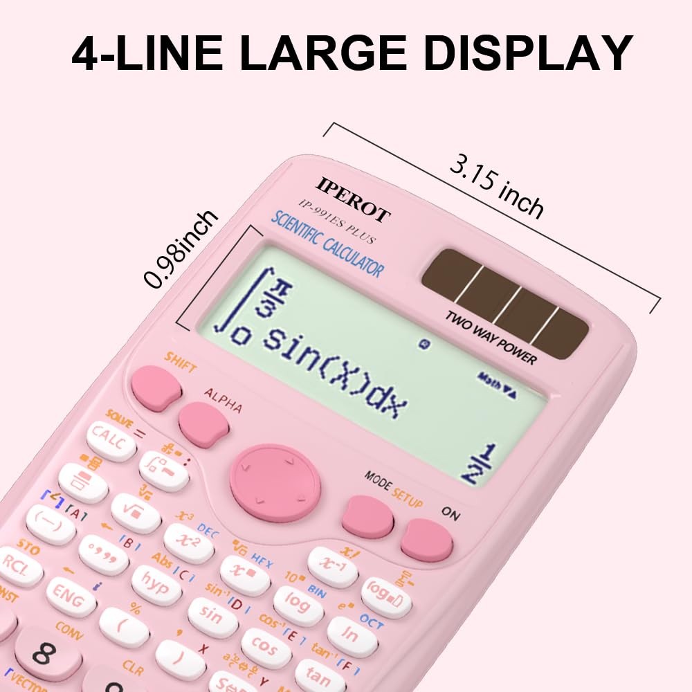 Scientific Calculators, Pink Scientific Calculator 417 Function, Desktop Math...