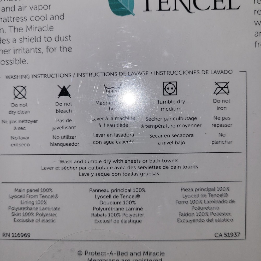 PROTECT-A-BED~ SPLIT CAL KING Luxury Waterproof Mattress Protector-TENCEL TOP
