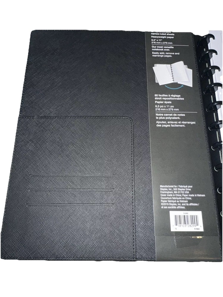 My OfficeInnovations ARC Customizable Notebook 8-1/2" x 11" 60 Sheets Black New.