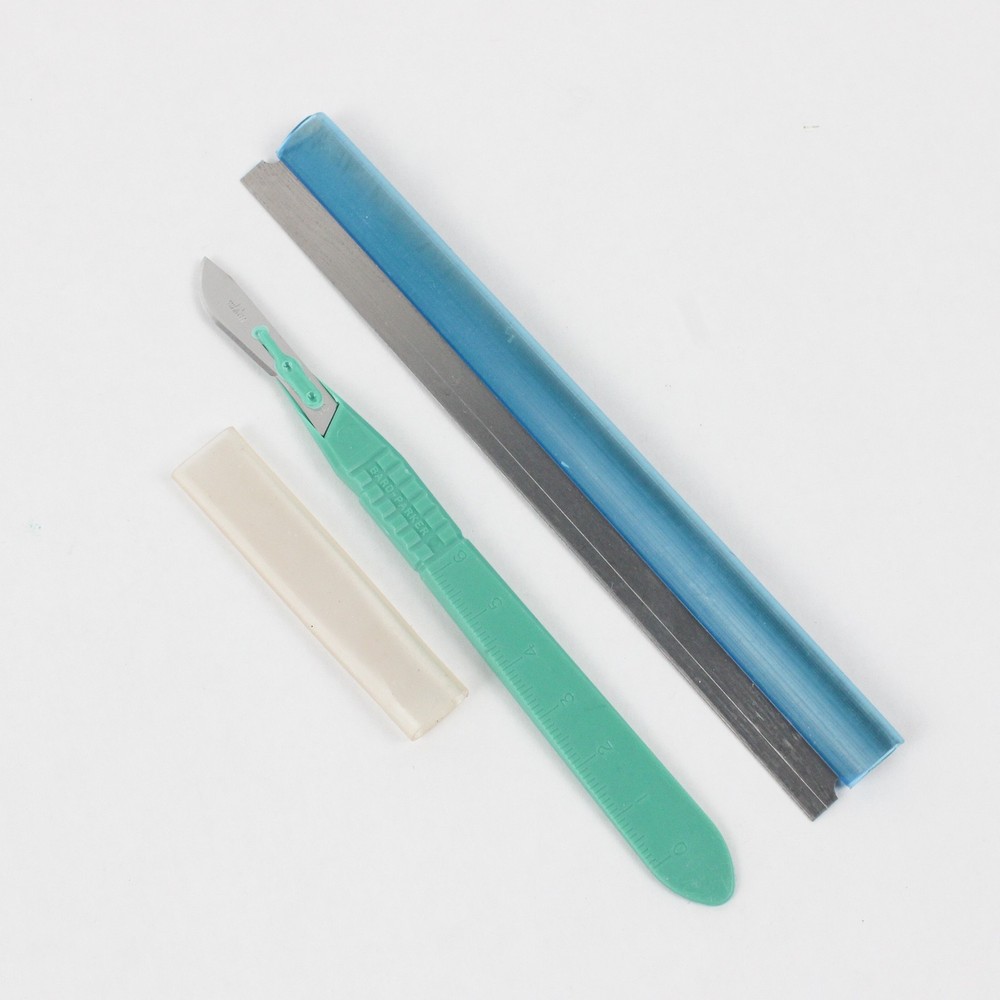 Assorted Small Clay Hand Tools, 11 Pieces Including Template