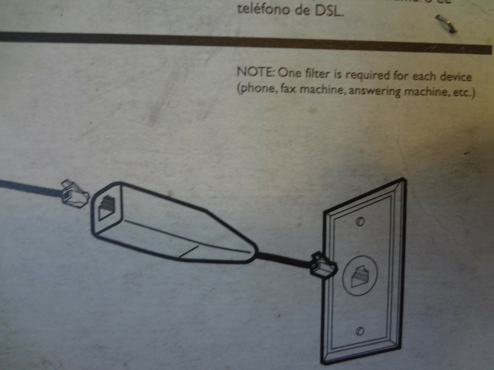 Philips DSL Filter / Reduce DSL interference and noise on phone line PH60861