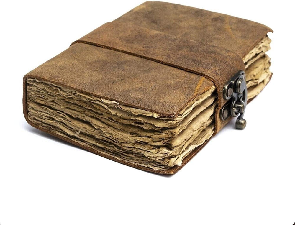 Handmade Vintage Leather Journal Notebook Bound Writing Diary Deckle Edge Books,