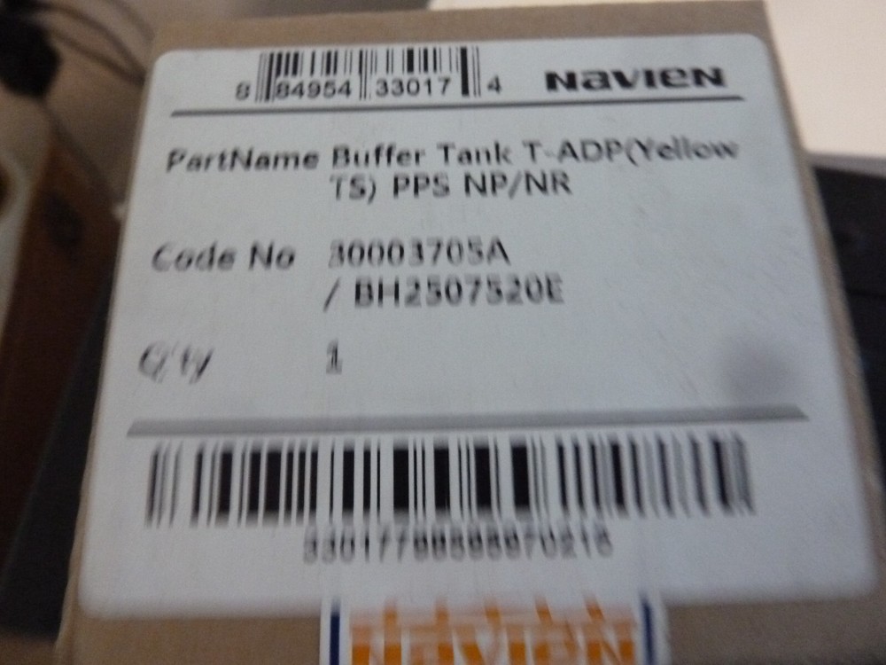 Navien 30003705A Buffer Tank Adaptor (Yellow)