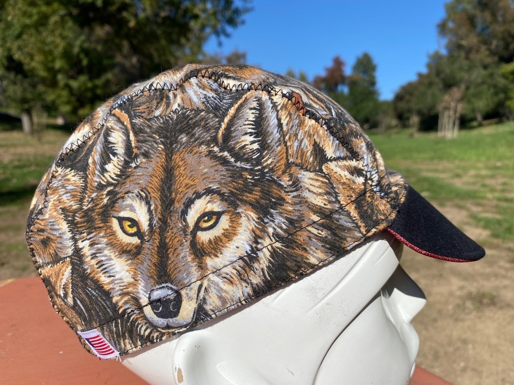 cycling cap WOLF PACK handmade in USA