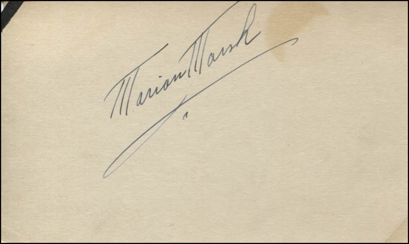 MARIAN MARSH - SIGNATURE(S)