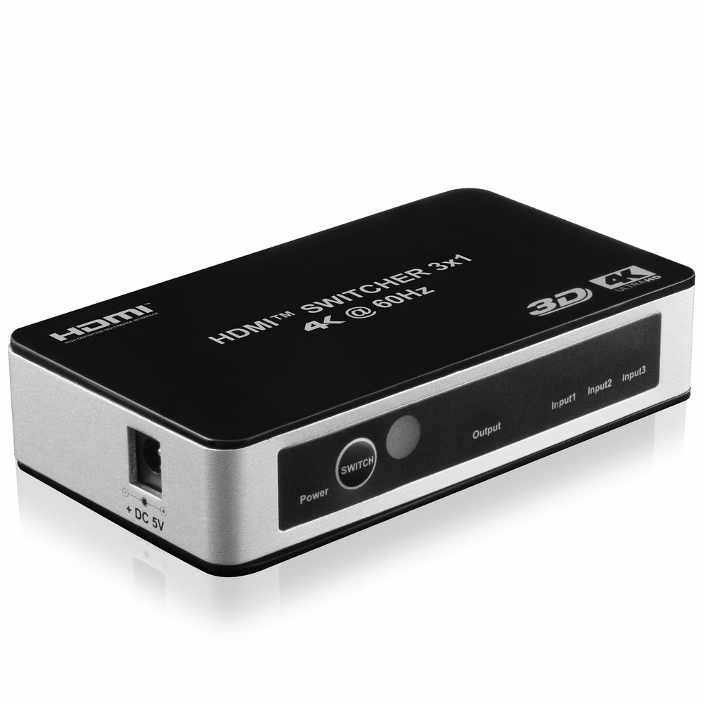 HDMI 2.0 Premium 4K 3-Input 1-Output HDCP 2.2 Switch With IR