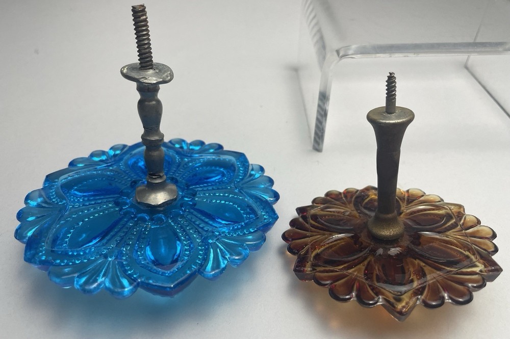 Two Sandwich Glass Curtain Tie Backs
