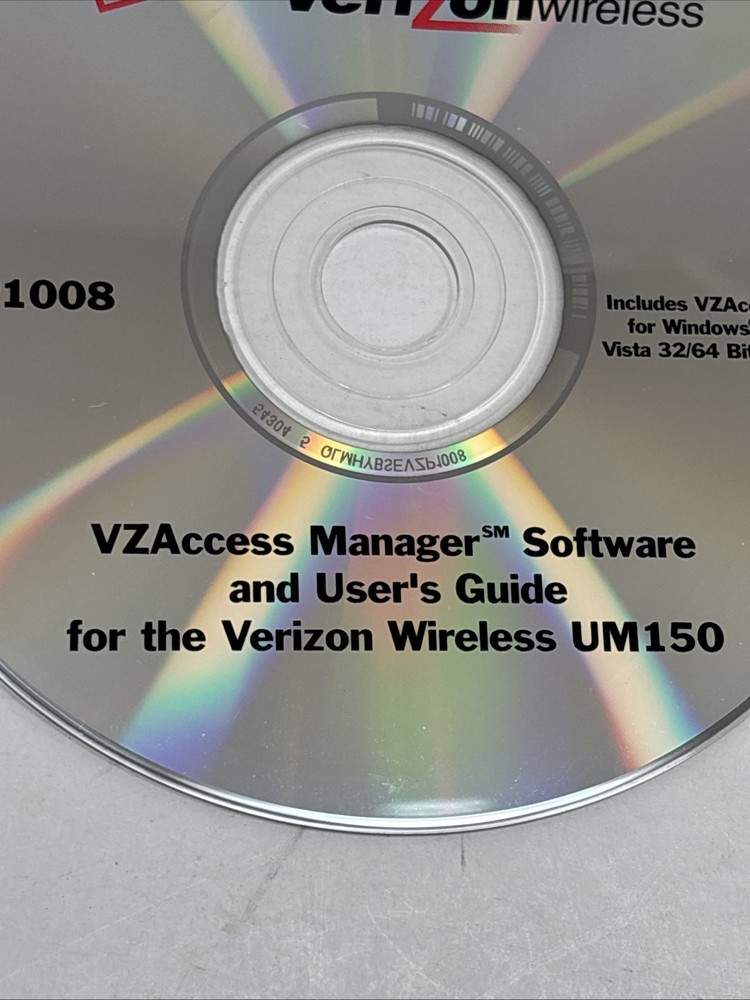 Verizon Wireless VZAccess Manager Software & User's Guide VZP1008 UM150