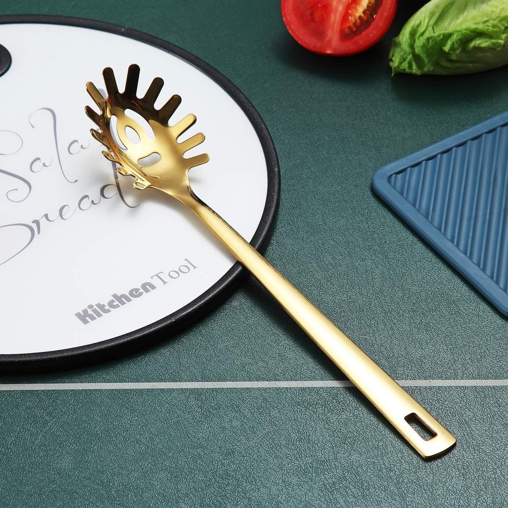 Gold Spaghetti Spoon, Berglander Pasta Server With K.Pasta Server,