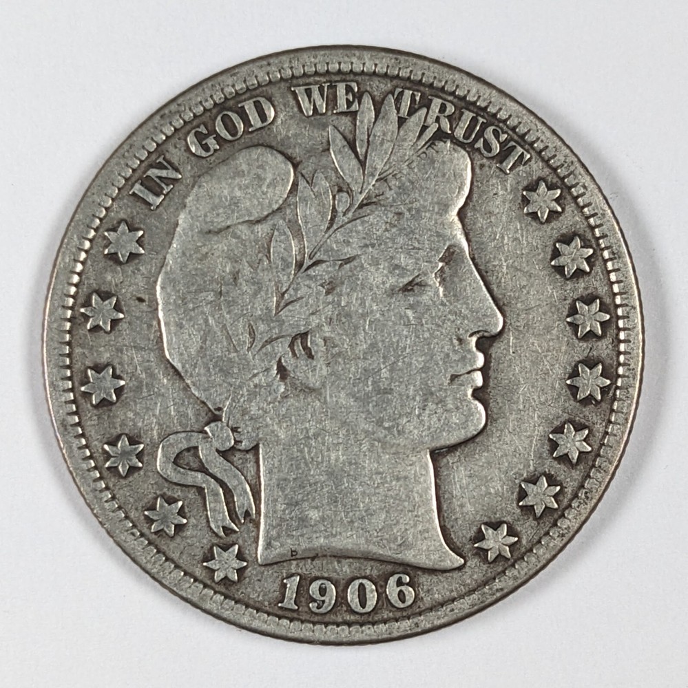 1906 D Barber Silver Half Dollar